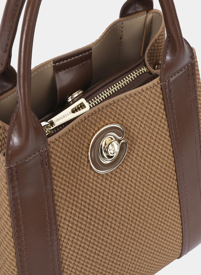 CHRISBELLA Stylish Handbag for Women & Girls - Faux Leather Fashionable Shoulder Sling Purse - Ladies Crossbody Bags and Detachable strap (Coffee) - Image 4